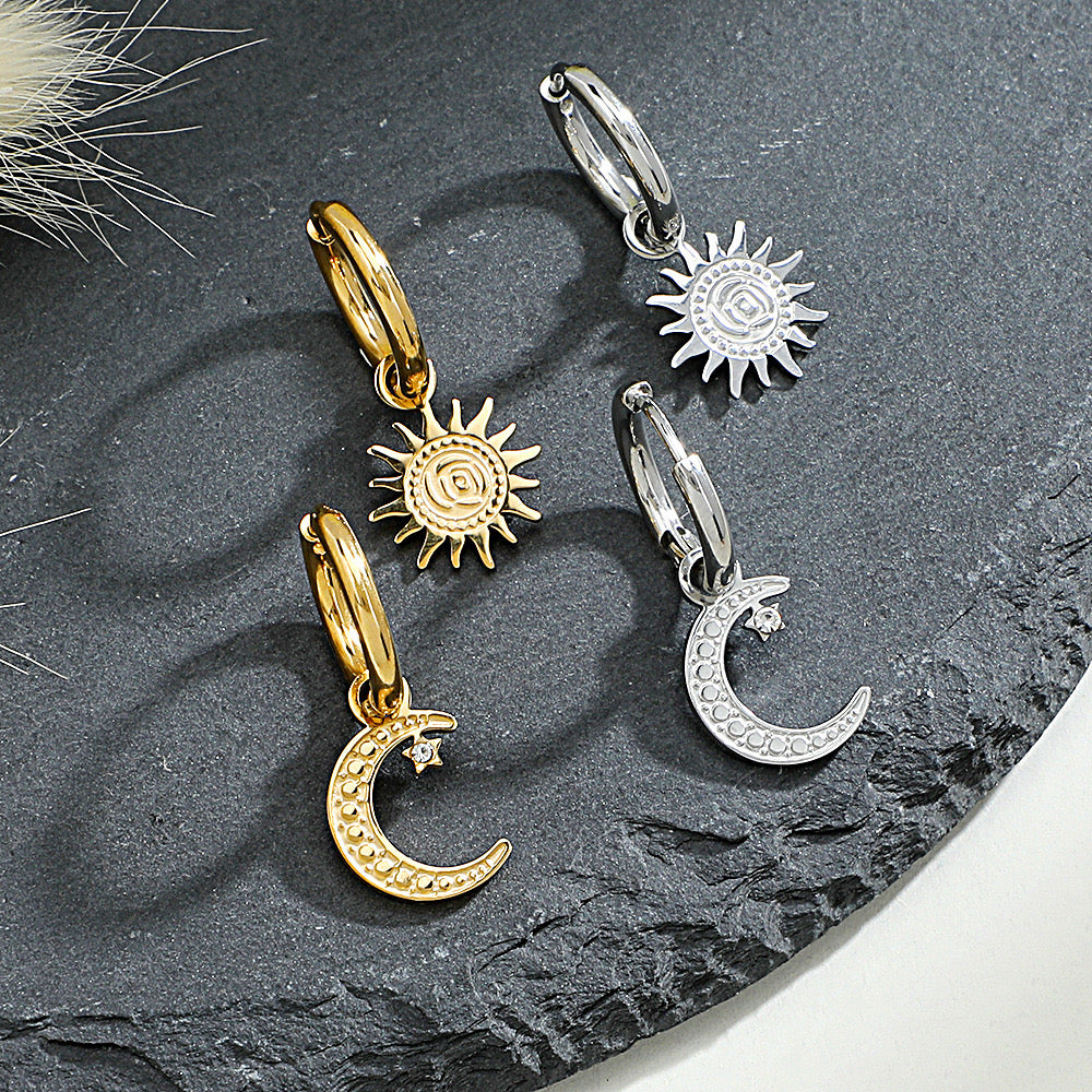 Moon & Star Earrings